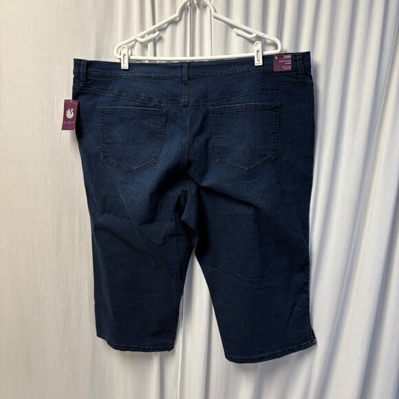 Gloria Vanderbilt Amanda Capri Jeans Womens Sz 24W Flex Stretch Slimming NEW - Picture 3 of 10